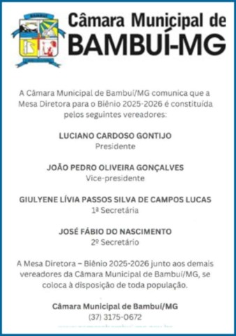 Composição Mesa Diretora 25/26