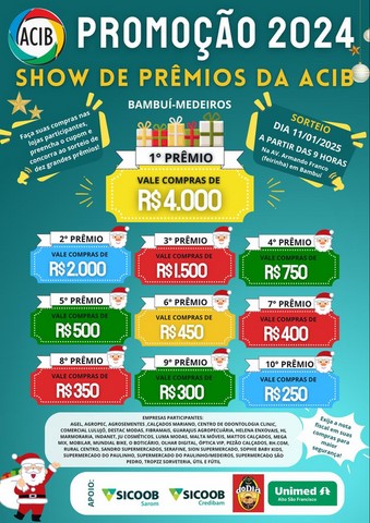 Promoção 2024 Show de Preêmios da ACIB